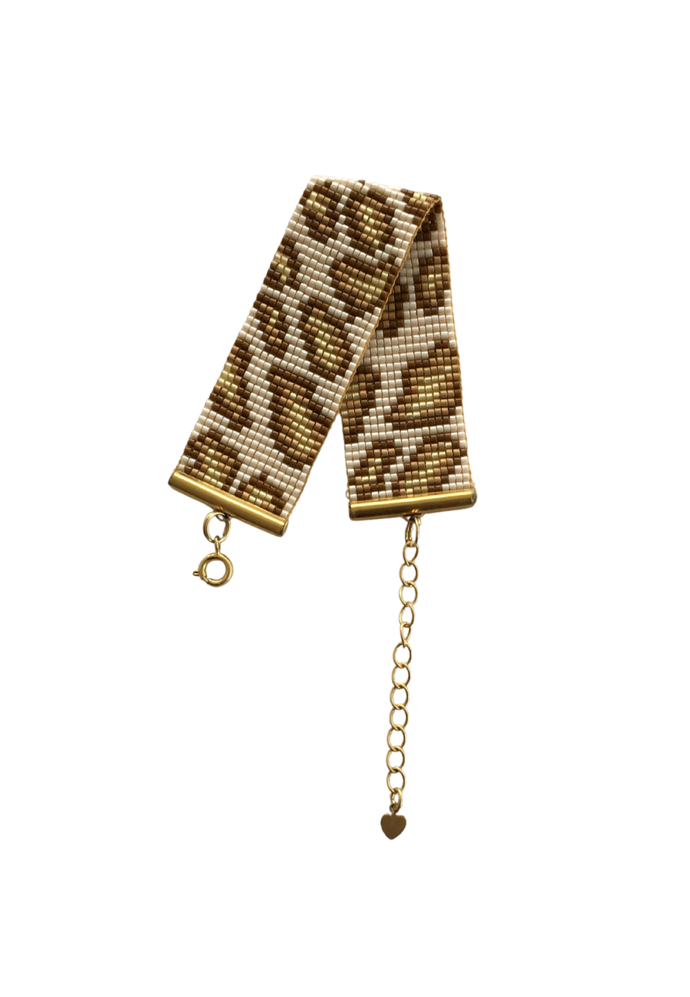 Myuki Glass Bead Bracelet - Cheetah Print