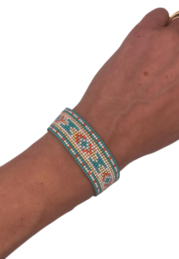 Myuki Glass Bead Bracelet - Coastal Colours