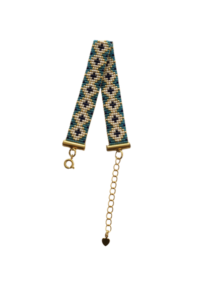 Myuki Glass Bead Bracelet - Blue