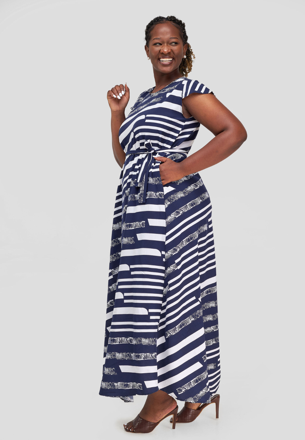 Malindi Cap Sleeve Tent Maxi Dress