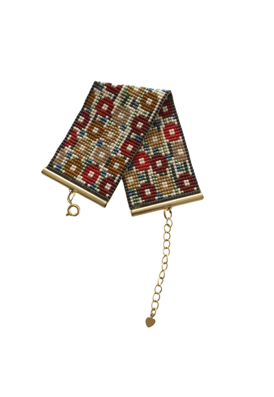 Myuki Glass Bead Bracelet - Flowers