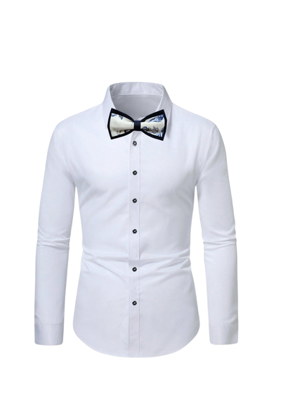 Double Bowtie - Blue & White