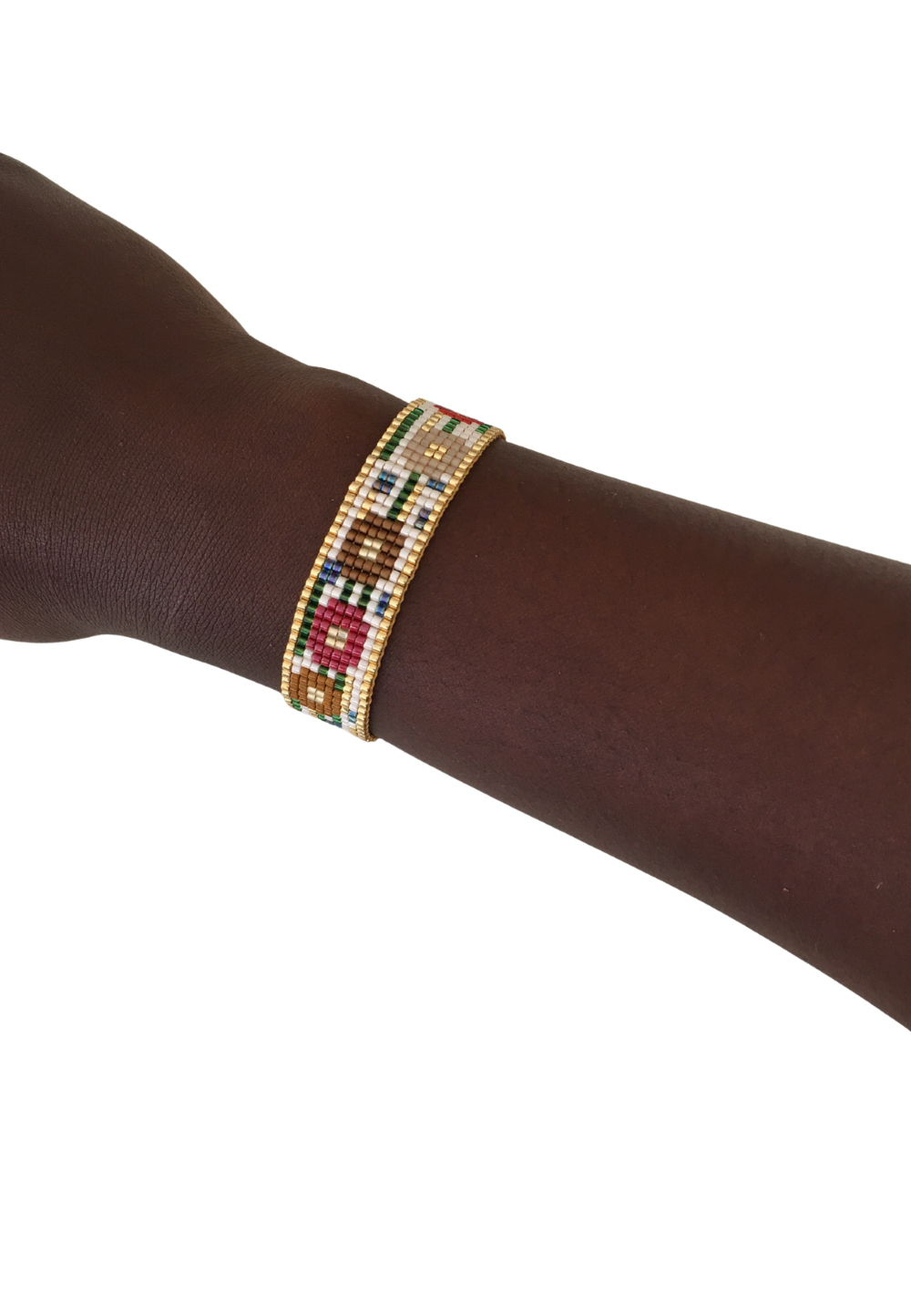 Myuki Glass Bead Bracelet - Floral