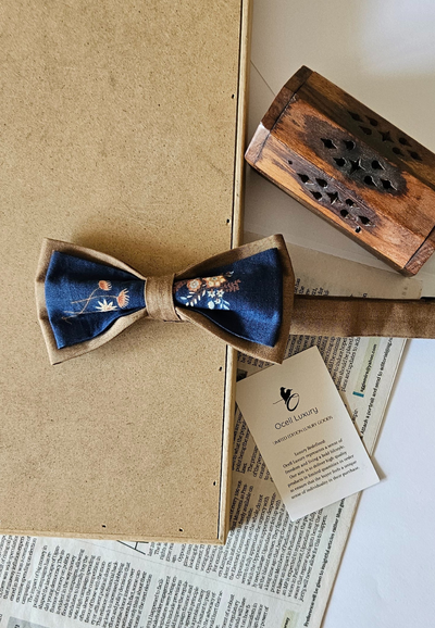 Double Bowtie - Blue Floral