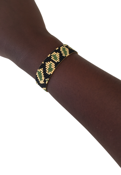 Myuki Glass Bead Bracelet - Green