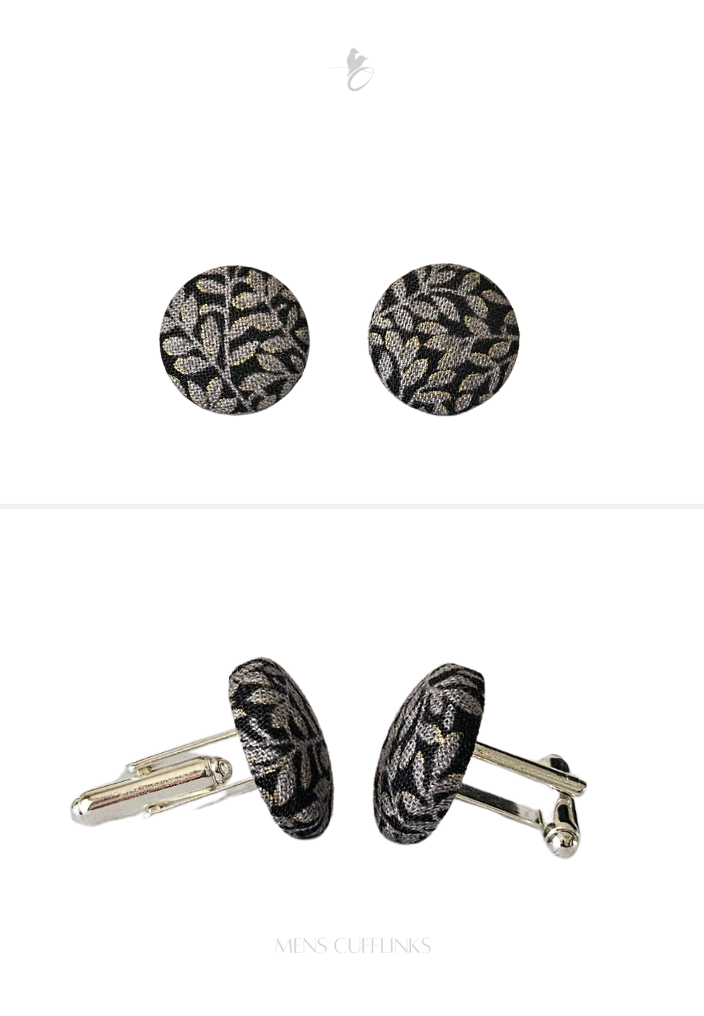 Mens Cufflinks - Black & Grey