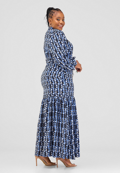 Maxi Dress - Blue Print