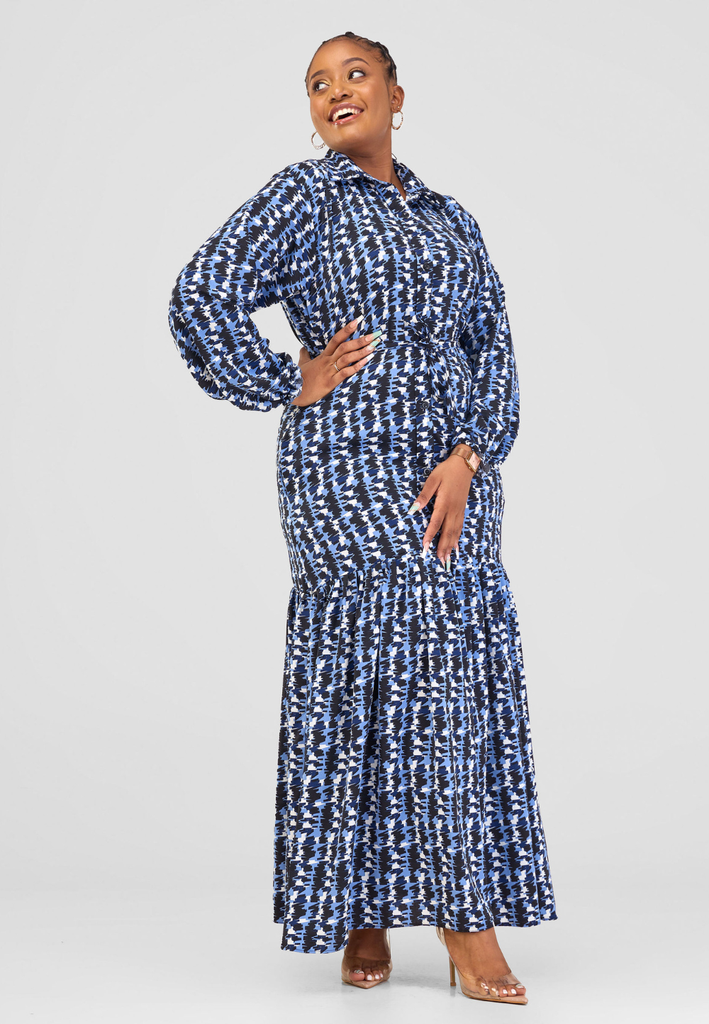 Maxi Dress - Blue Print