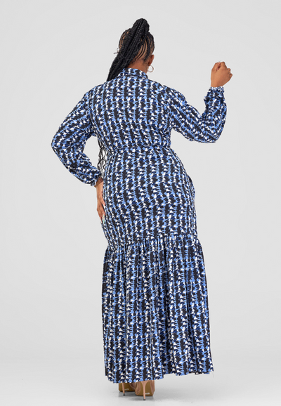 Maxi Dress - Blue Print