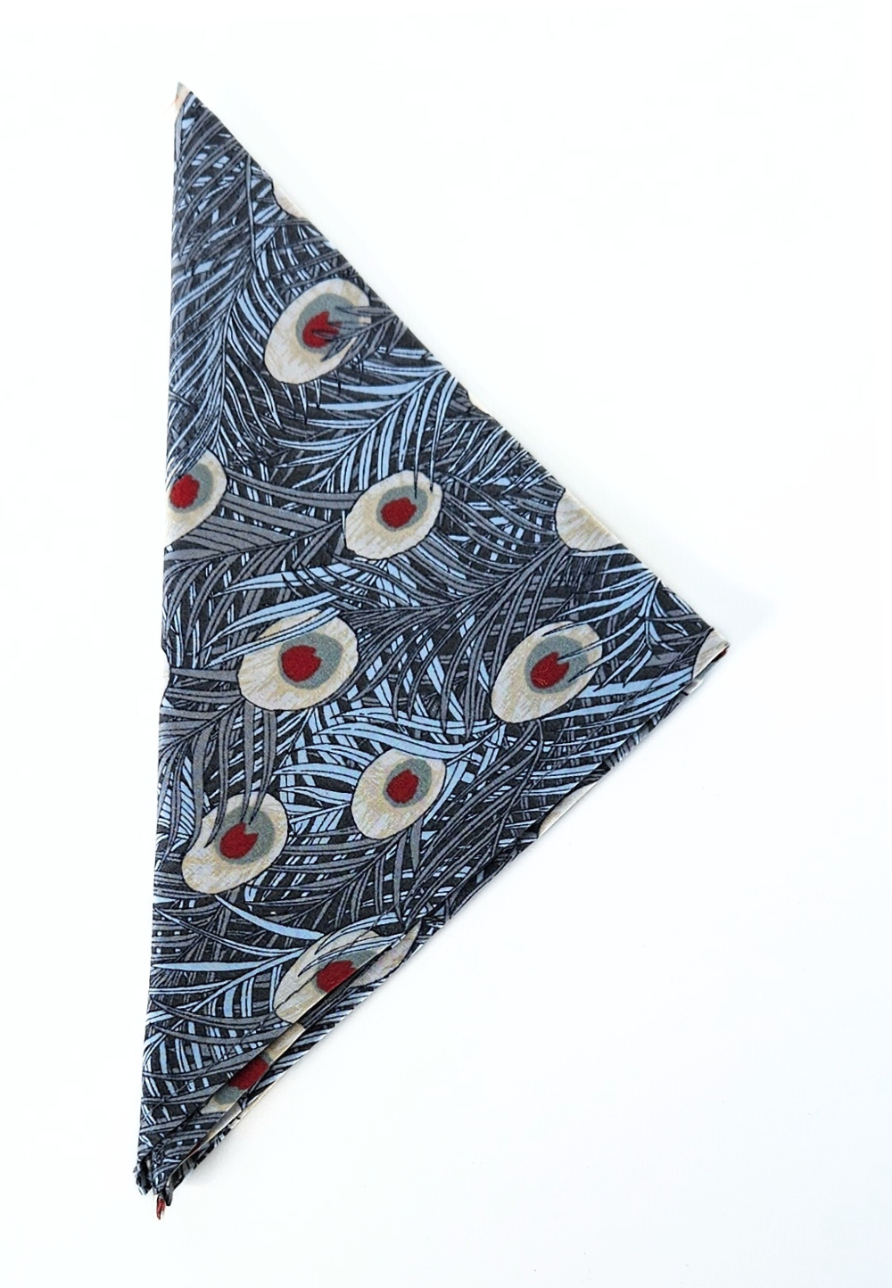 Pocket Square - Blue Peacock