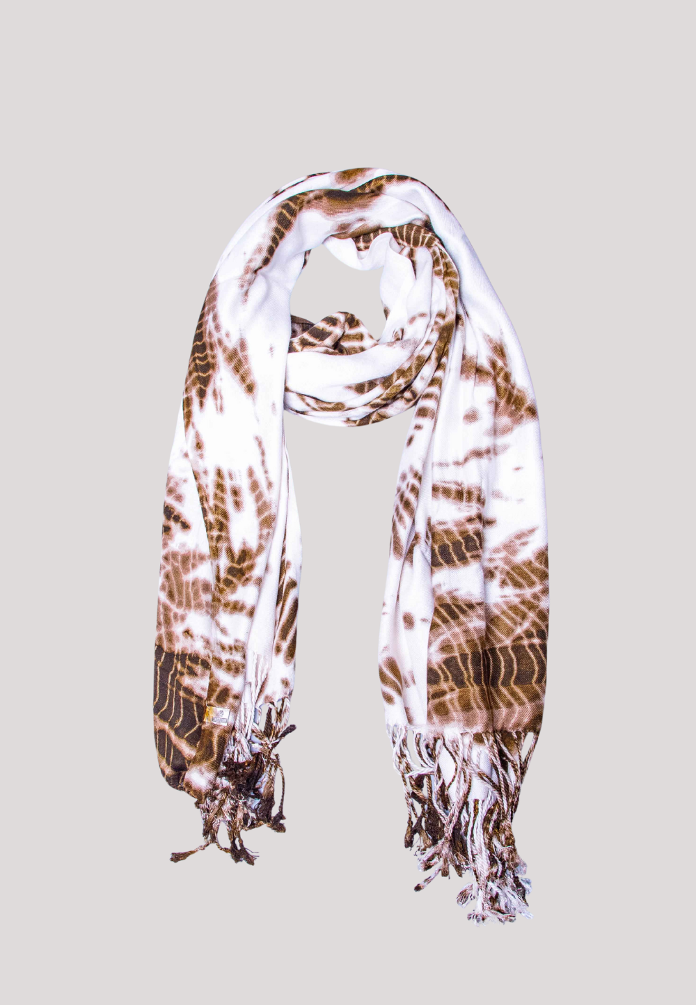 Daratu Scarf - Brown & White