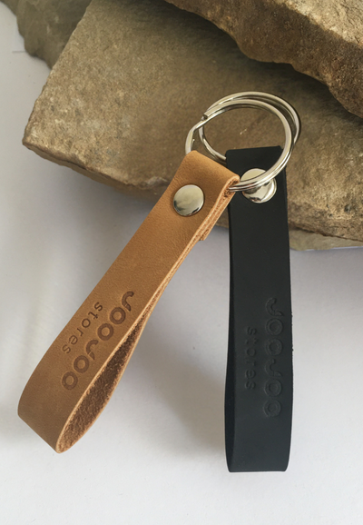 Mustard Leather Key Ring