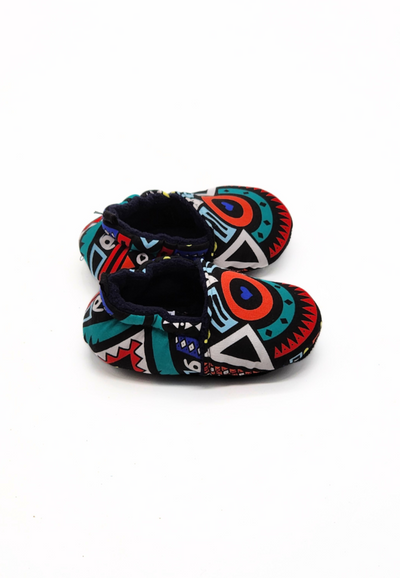 Tribal Baby Shoes - Blue
