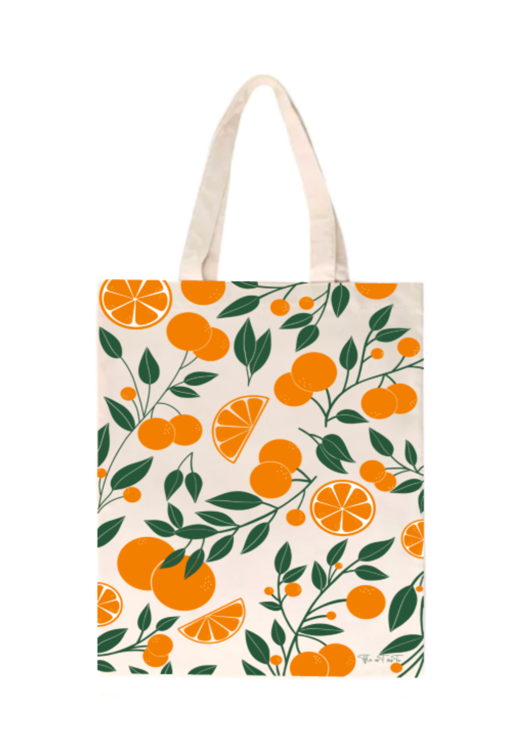 Orange tote bag