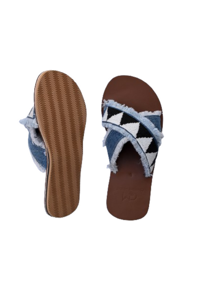 Lamu Demin Beaded Sandals