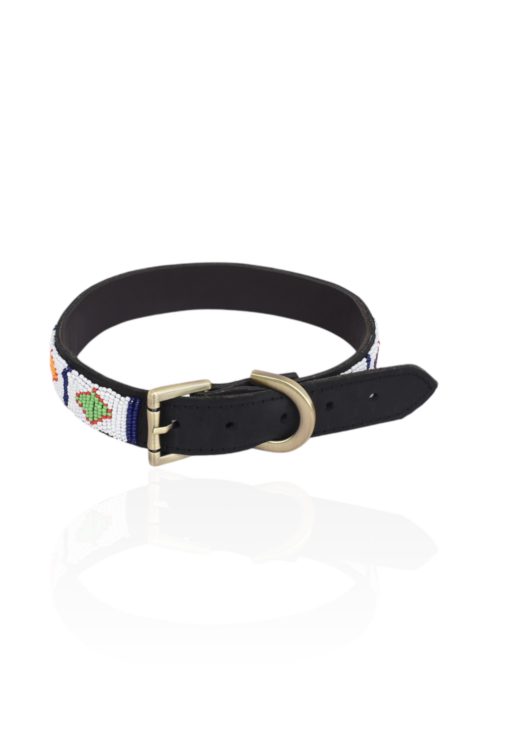 Beaded dog collar - Black