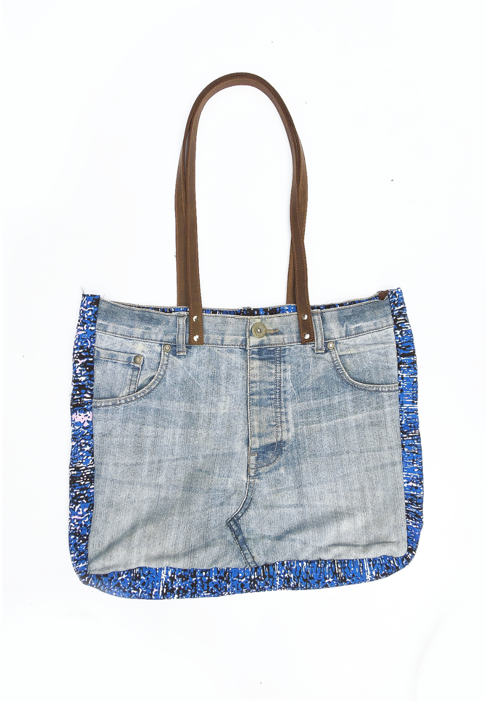 Denim Gusset Tote Bag