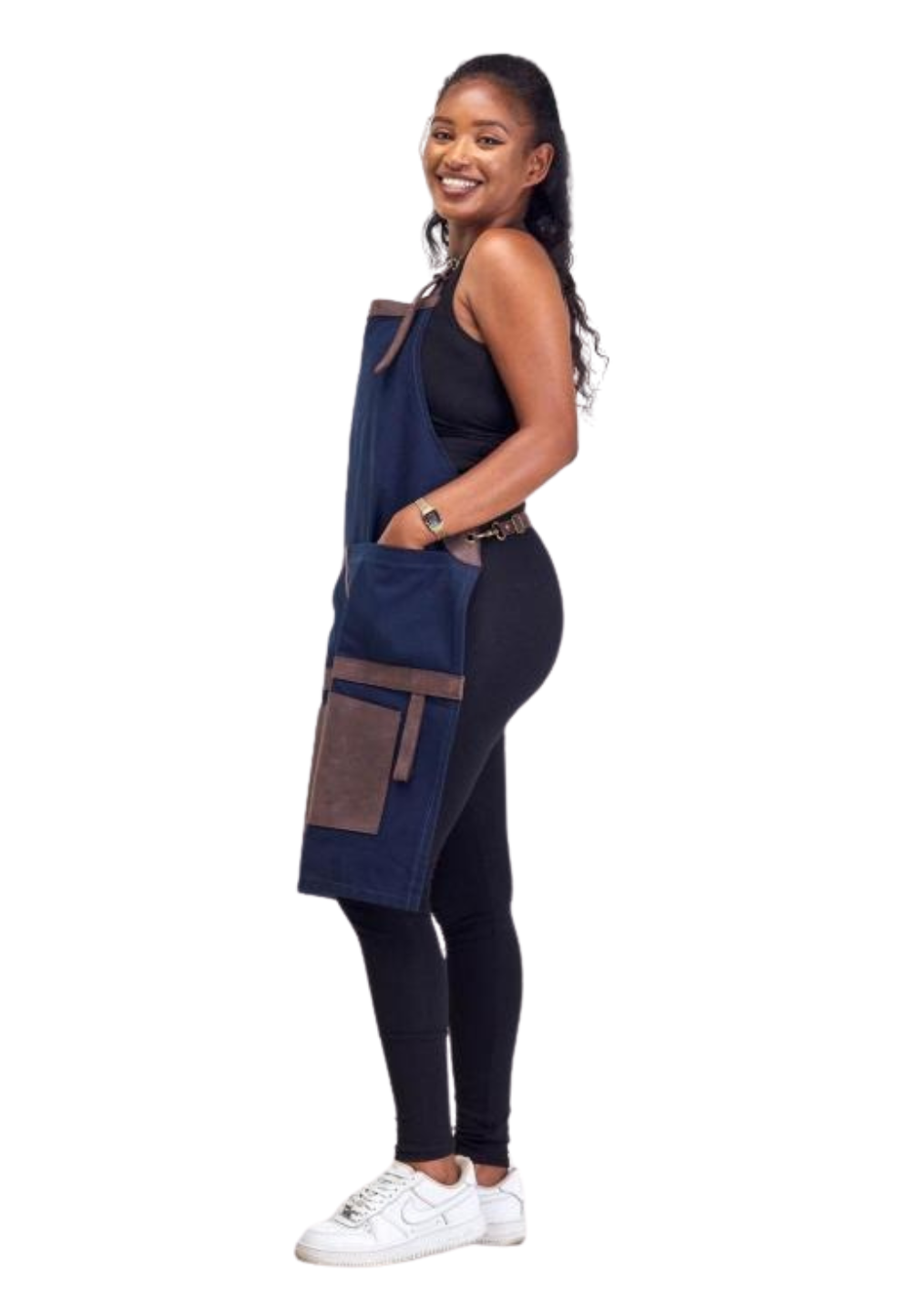 Ejutan Canvas Apron - Navy Blue