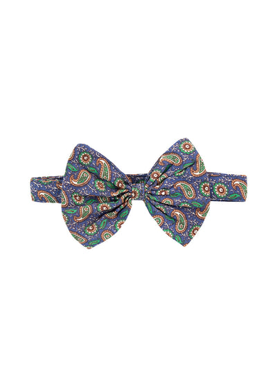 Bow tie and pocket square set Blue Multi