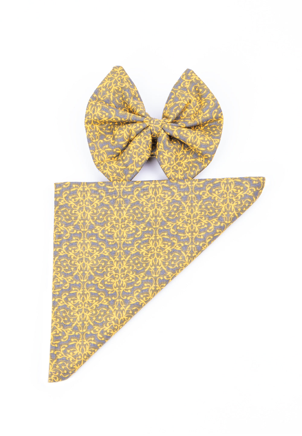Bow Tie and Pocket Square Set Mustard