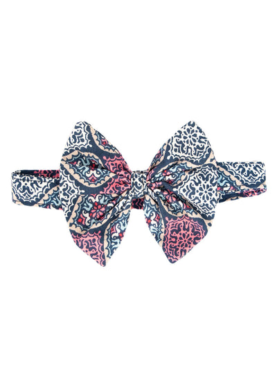 Bow tie and pocket square set pink multi