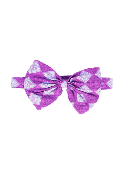 Bow tie and pocket square set Purple Multi